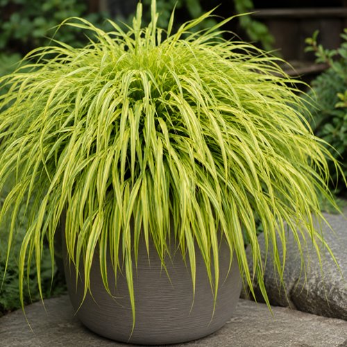 Hakonechloa smukła Aureola – złocista trawa ozdobna do półcienia