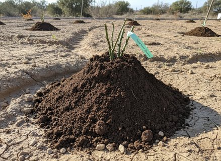 kopczyk na róży chroni ją od wysychania, mrozów i wiatru